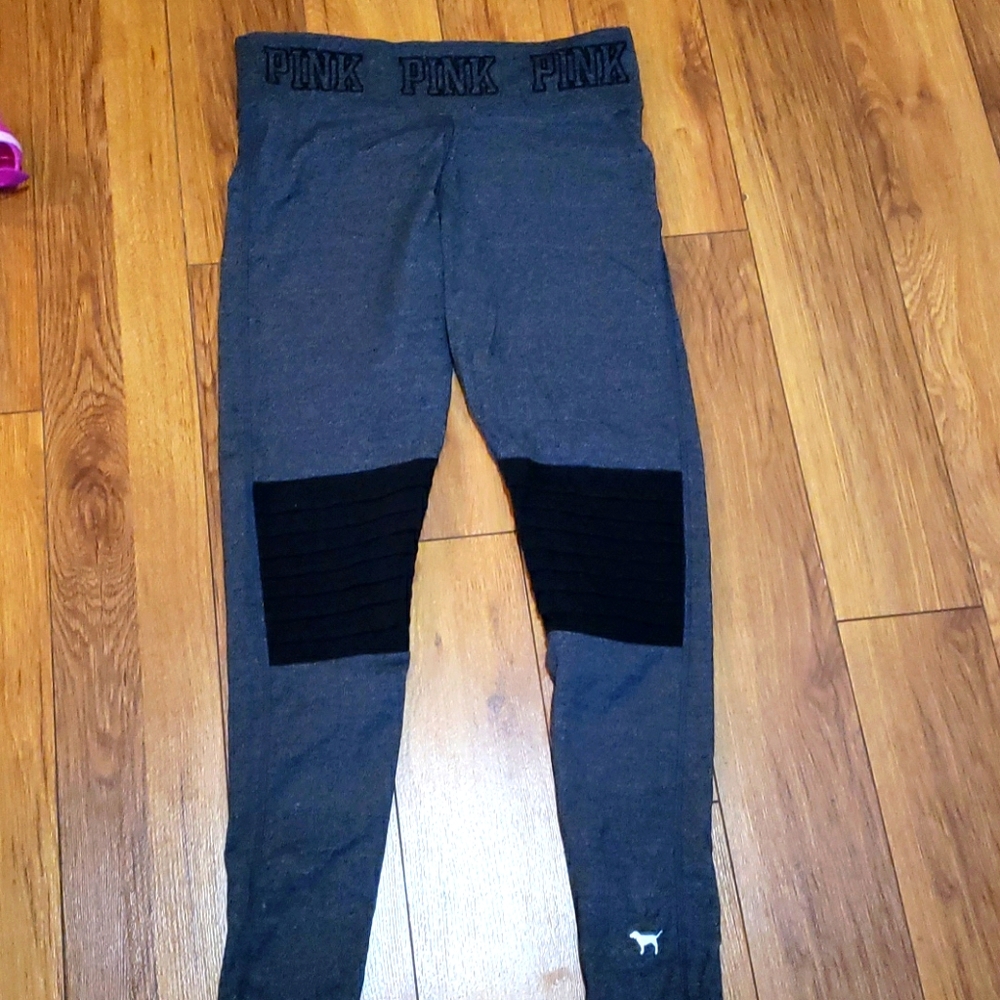 PINK moto style leggings